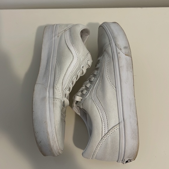 Women’s 8 Vans Old Skool True White - Picture 5 of 8
